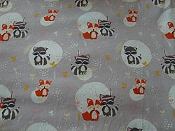 Stoff Nummer 15 - Fuchs und Waschbär